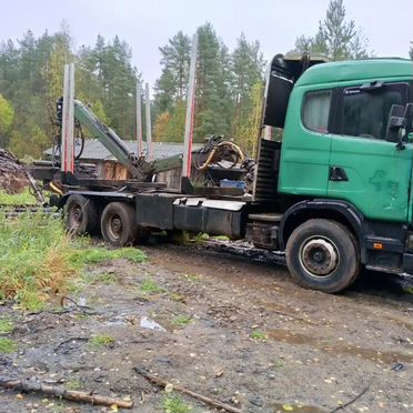 Лесовоз (сортиментовоз) Scania R144 GB с КМУ Loglift, 1999