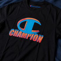 Футболка Champion Blue Orange Logo, Москва